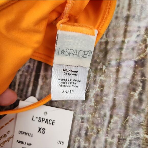 L*Space Pamela Bikini Top in Under the Sun Size XS NWT Racerback Striped - Picture 6 of 6